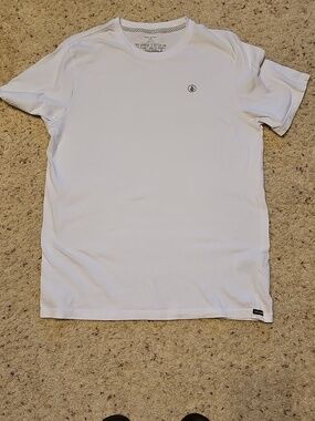 🪨Volcom Men's White Short-Sleeve Logo Crew T-Shirt